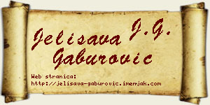 Jelisava Gaburović vizit kartica
